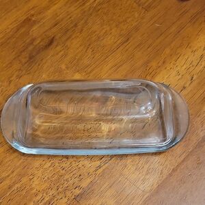 Clear Glass Butter Dish With Lid